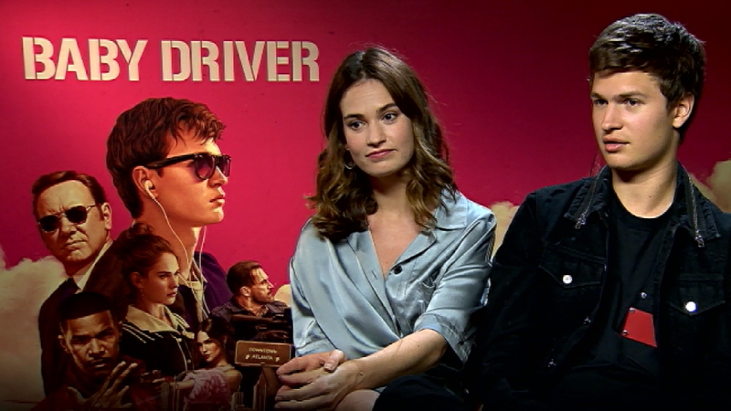 Lily James and Ansel Elgort