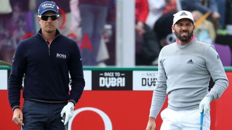 Major winners Henrik Stenson (L) and Sergio Garcia are both in contention