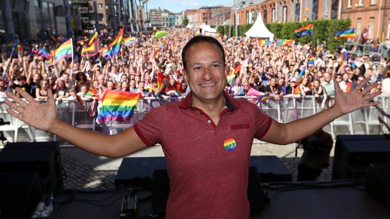 Leo Varadkar addressed thousands of people attending the annual Pride festival in Dublin