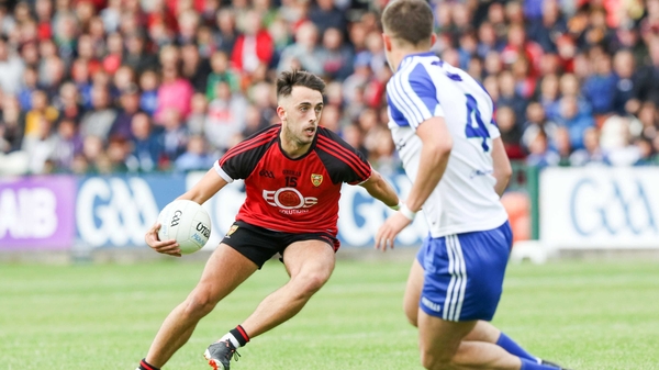 Down's Ryan Johnston in action at the Athletic Grounds