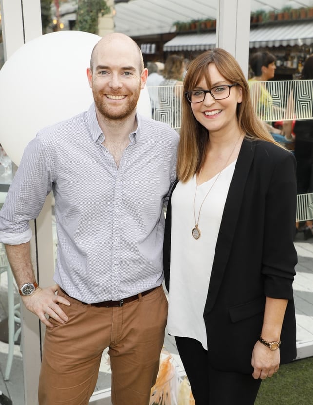 Peter Nolan and Meadhbh O'Sullivan at the Optimise Design 10th Birthday Party.