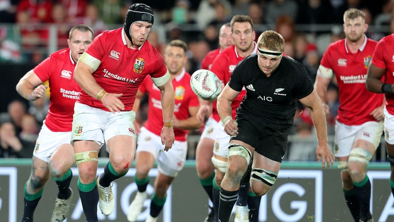 Sean O'Brien in action during the first Test against New Zealand
