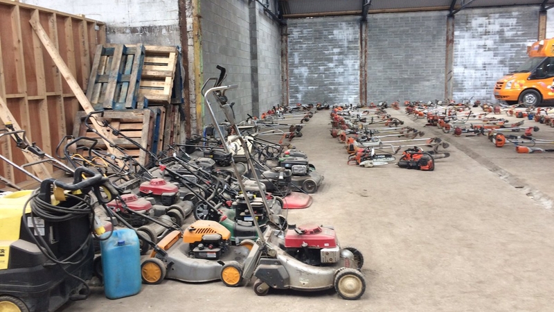 Over 500 items were on display ranging from tool kits, chainsaws, strimmers, power washers, lawnmowers and generators