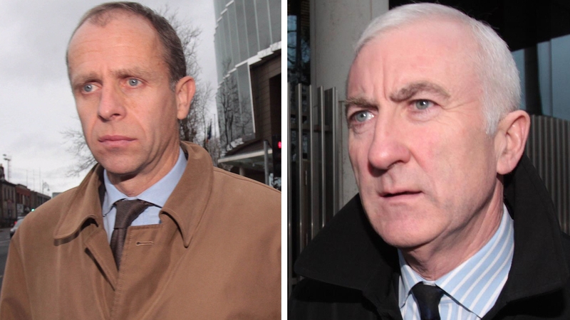 John Bowe (L) and Denis Casey were found guilty last year of agreeing a scheme to mislead the public about the true health of Anglo