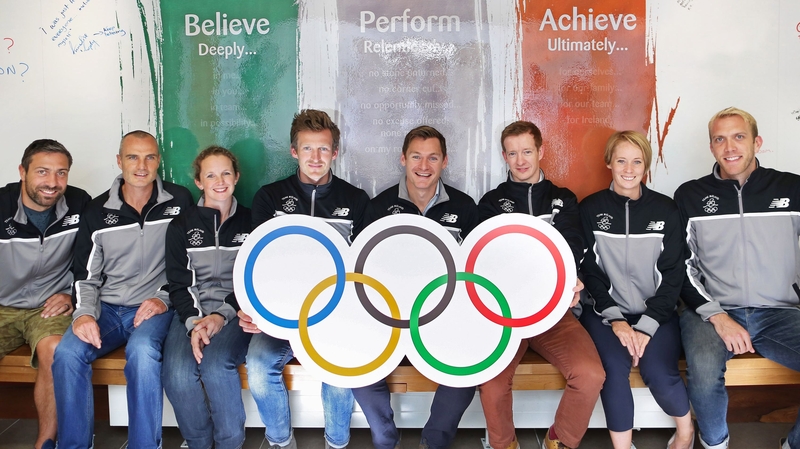 David Gillick (fourth from R) is the new chair of the OCI Athletes Commission
