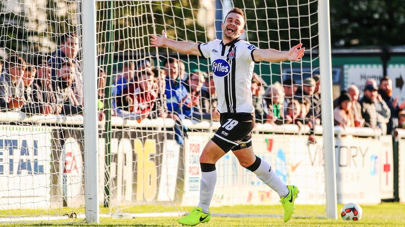 Robbie Benson celebrates his second goal