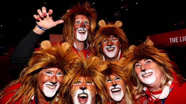 Fans watching on in the Lions Den in Auckland