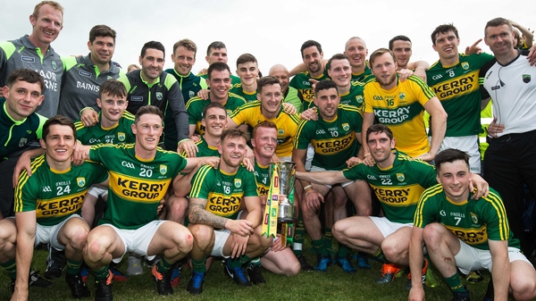 Kerry celebrate with the cup