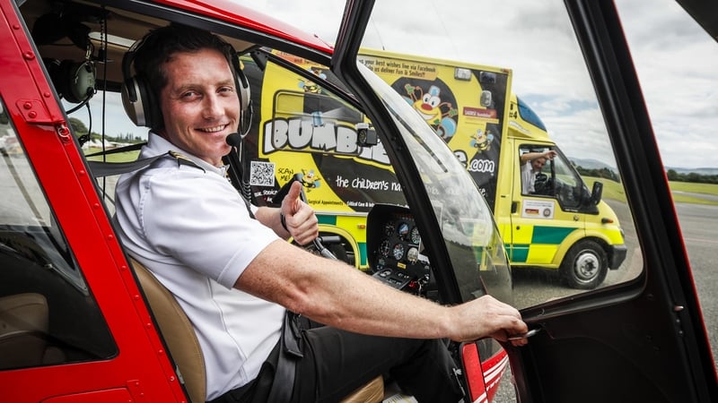 Ryan Hanrahan flew first BUMBLEair patient today. Pic: Conor McCabe