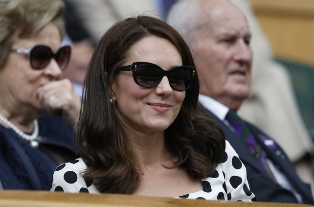 Kate wore a pair of Bulgari cat-eye sunglasses to complement her new haircut.