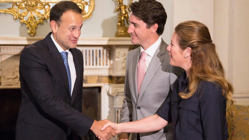 The Taoiseach meets Mr Trudeau's wife Sophie