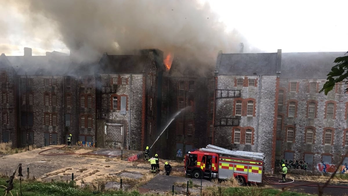 Fire at derelict Victorian building in Cork under control
