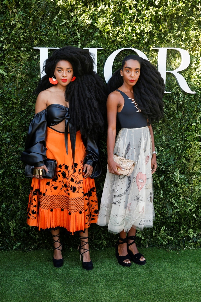 US twin sisters TK Wonder and Cipriana Quann slay with beautiful outfits and iconic hair.