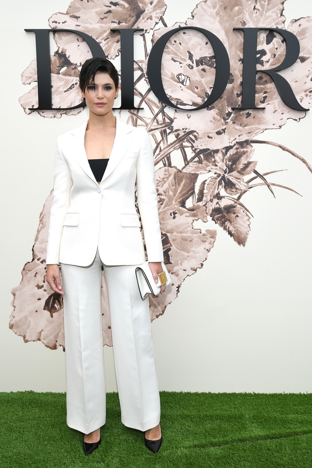 July 3: Wow. Actress Gemma Arterton blew us away in this immaculate ensemble revealing a black bra at the Dior Fashion Show. From the varnished shoes, Dior clutch, wet hair and smokey eye make up... Perfection.