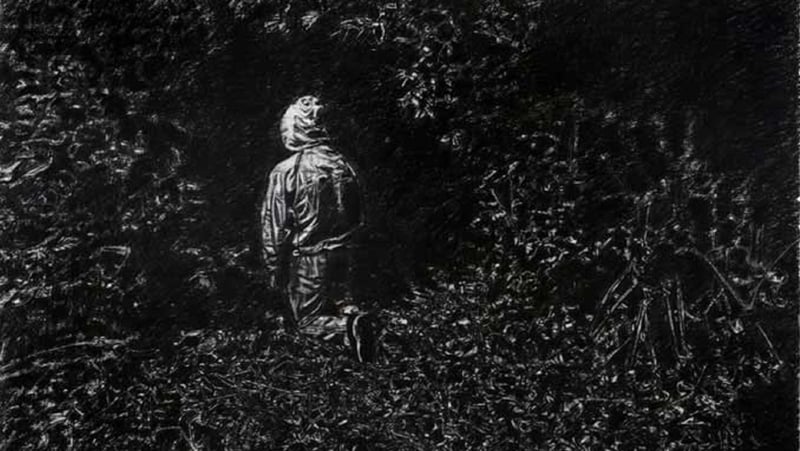 Detail from Gary Coyle's The Penitent (2014)