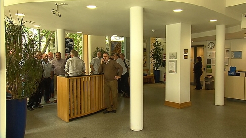 IFA members inside the Department of Agriculture in Dublin
