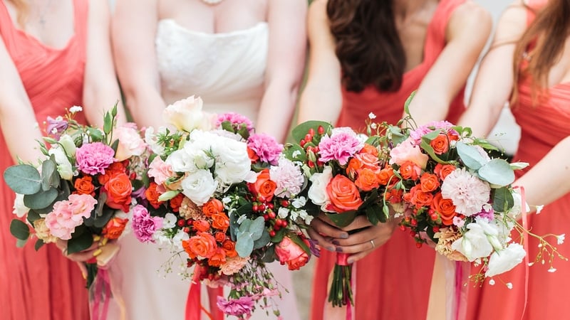Mismatched bridesmaids dresses are becoming more popular