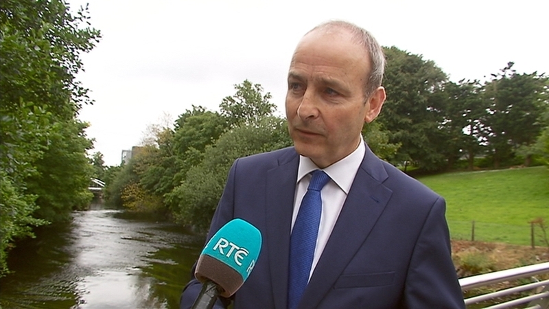 Fianna Fáil leader Michéal Martin speaking in Cork this morning