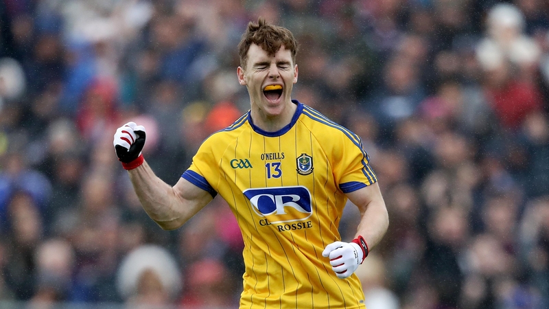 Cian Connolly celebrates scoring Roscommon's opening goal