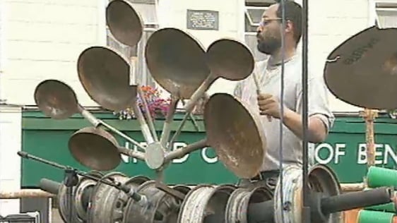 Musician performing at Spraoi Festival Waterford (1997)