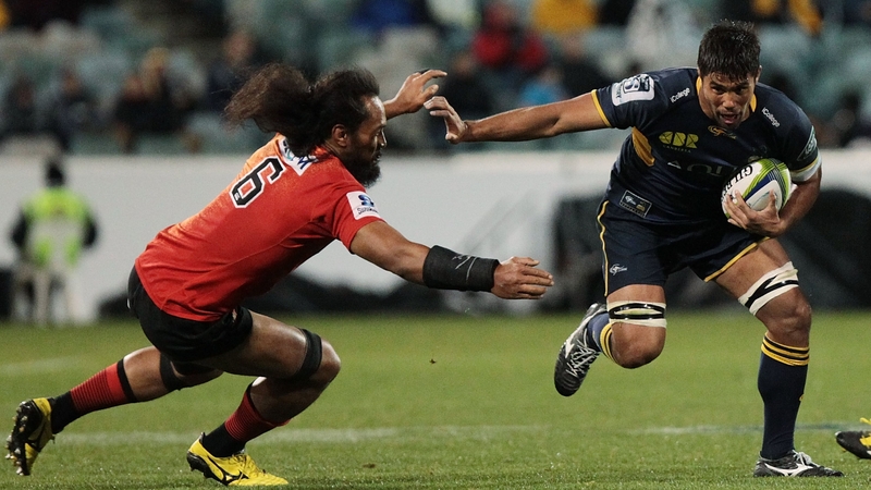 Jarrad Butler seen here on the attack against the Sunwolves
