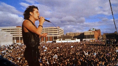 Christy Dignam commands another Dublin crowd in 1988. A year later, he would lose it all