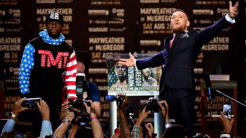 Floyd Mayweather and Conor McGregor meet in the ring on August 26