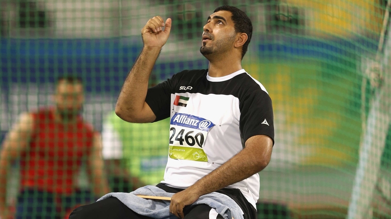 Abdullah Hayayei in competition in Qatar in 2015