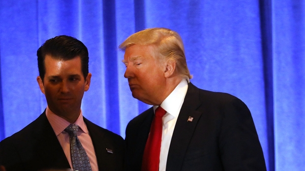 Donald Trump said his son had been transparent and innocent