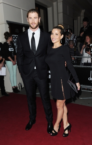 The Thor/surfer hairstyle definitely suits the actor! Chris and his wife Elsa Pataky attend the GQ Men of the Year Awards in 2012.