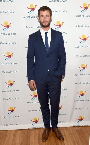 The 'Thor' actor is as good-looking as ever in this navy blue suit attending the 'There's Nothing Like Australia' Campaign Launch in 2016