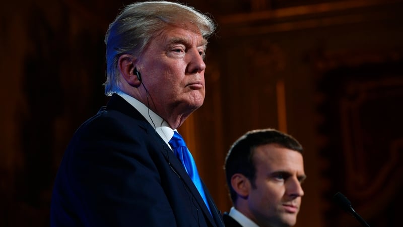 The US and French leaders gave a joint news conference after talks
