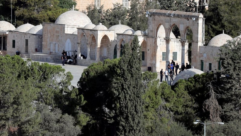 Police check the scene following the attack