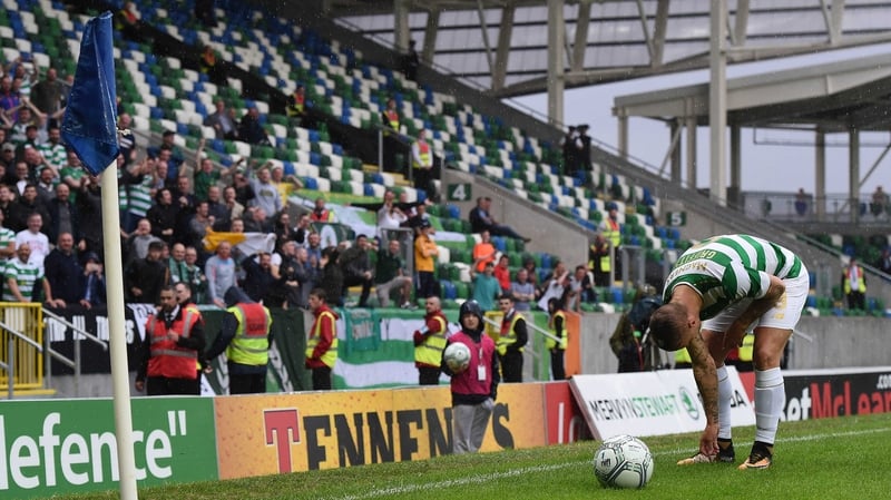 Leigh Griffiths picks up objects thrown at him at Windsor Park