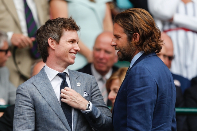 Eddie Redmayne and Bradley Cooper looked dapper in suits for the last day of Wimbledon 2017.