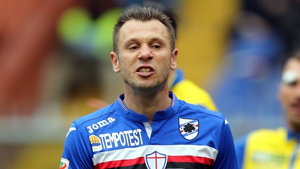 Antonio Cassano in action for Sampdoria
