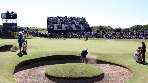 Just one of the many, many bunkers waiting to trip up the golfers at Birkdale