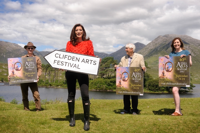 Ciara King launches the Clifden Arts Festival programme 2017 with Des Lally, Brendan Flynn and Karen Mannion