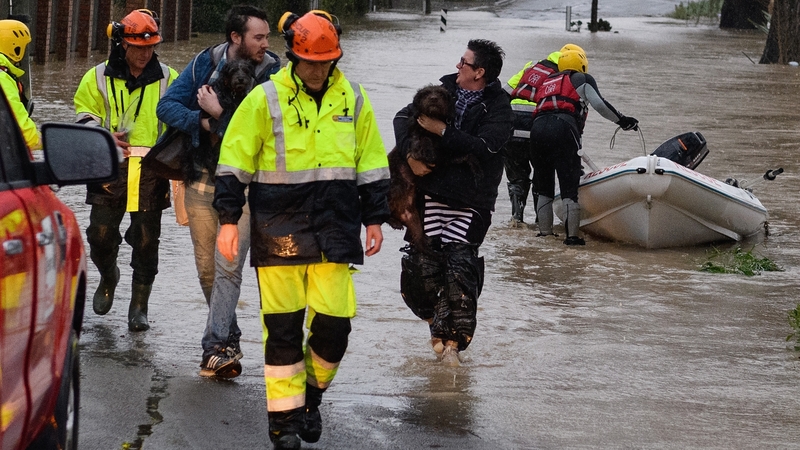 People are evacuated from their homes on the outskirts of Christchurch