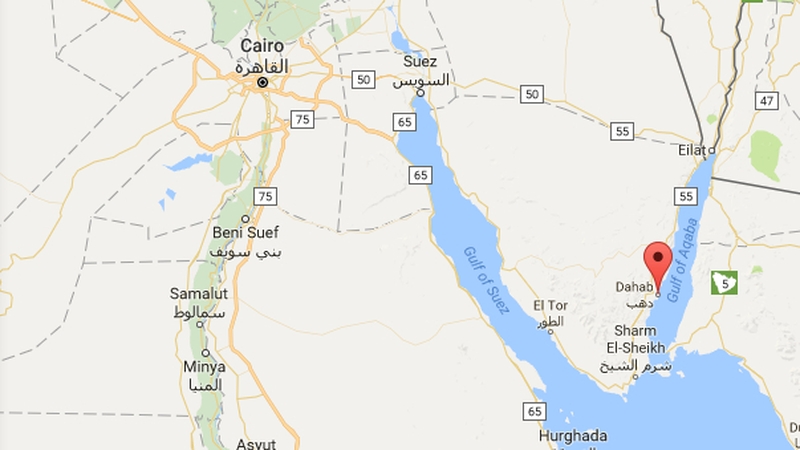 The accident occurred in the seas off Dahab (Pic: Google Maps)