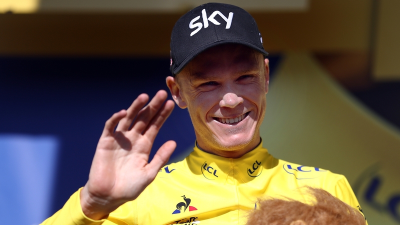 Chris Froome after retaining the yellow jersey