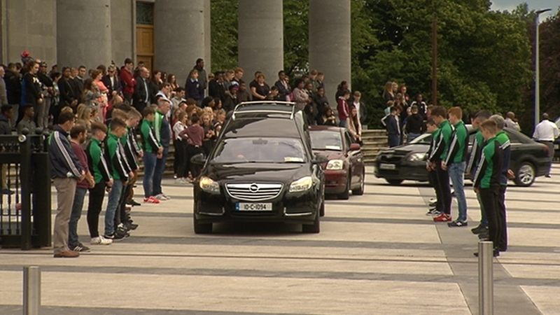 A guard of honour was provided by the youth groups of Longford at Damola Adetosoye's funeral