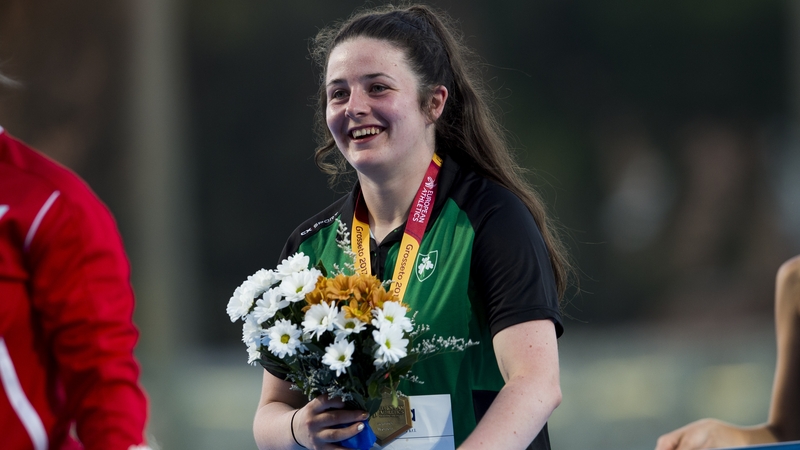 Michaela Walsh on the podium in Grosseto