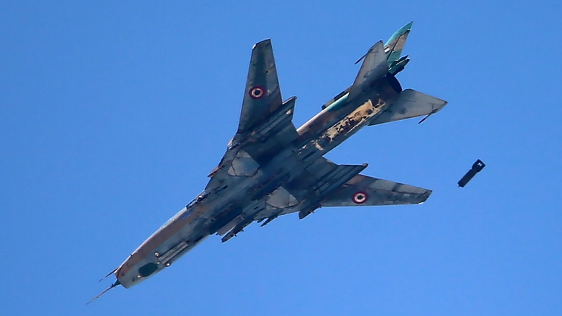 The Syrian Observatory for Human Rights said the strikes hit the towns of Douma and Ein Tarma