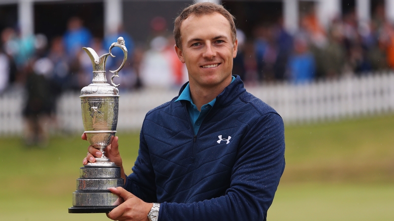 Jordan Spieth celebrates victory at Birkdale