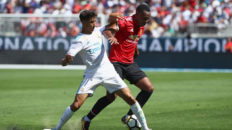 Anthony Martial in action last night against Real Madrid