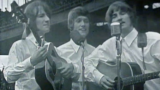 Emmet Spiceland performing at the All Ireland Hurling Final in Croke Park in 1968.