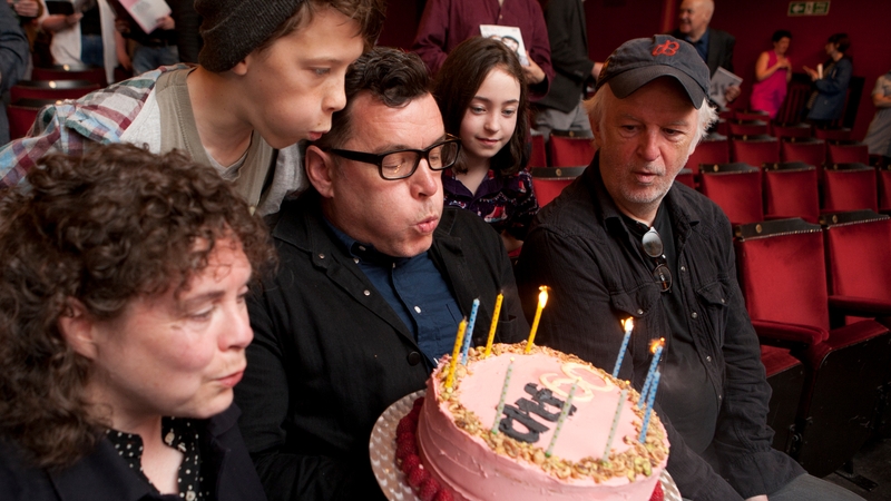 Pictured at the launch of the 60th Anniversary Dublin Theatre Festival programme earlier today are, left to right, director Lynne Parker, actor Ollie West, Dublin Theatre Festival's Artistic Director Willie White, actors Grace Cahill and Sean McGinley