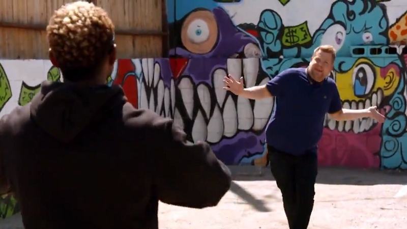 Let's dance! Usher tried to teach James Corden some of his epic dance moves