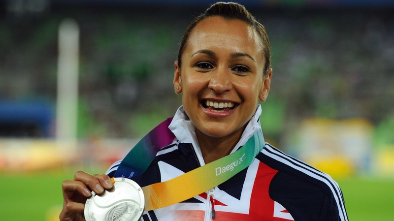 Jessic Ennis-Hill poses with her silver medal back in 2011